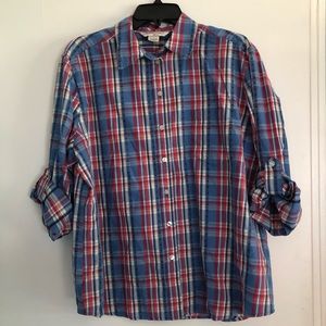 Allison Daley Plaid Top Size 18W